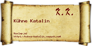 Kühne Katalin névjegykártya