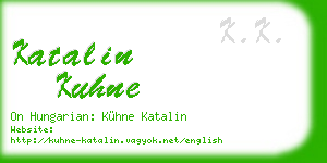 katalin kuhne business card